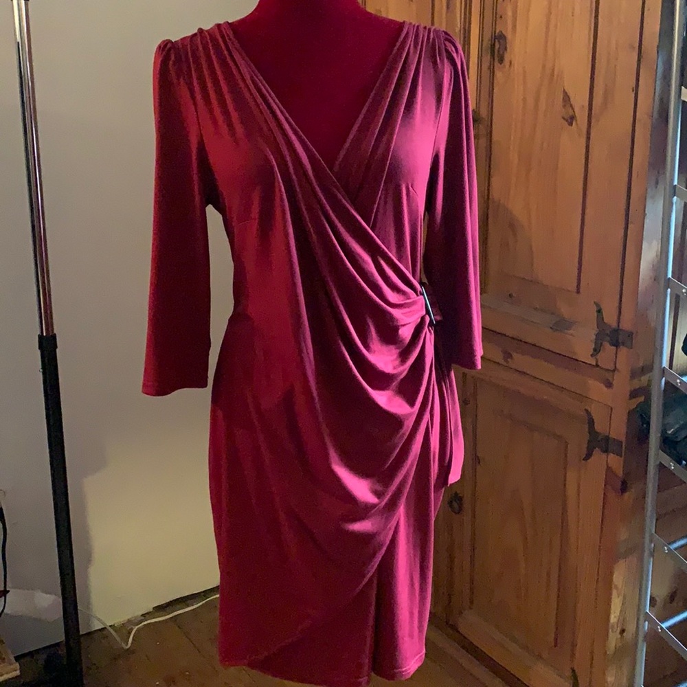 Cranberry Wrap Dress